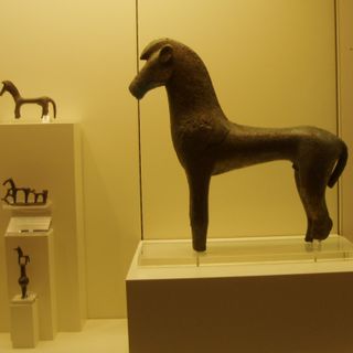 Statue of a horse at Olympia