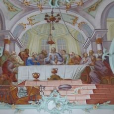 Interior of the reformed church Trogen