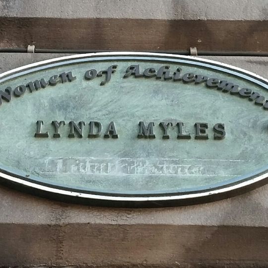 Plaque to Lynda Myles