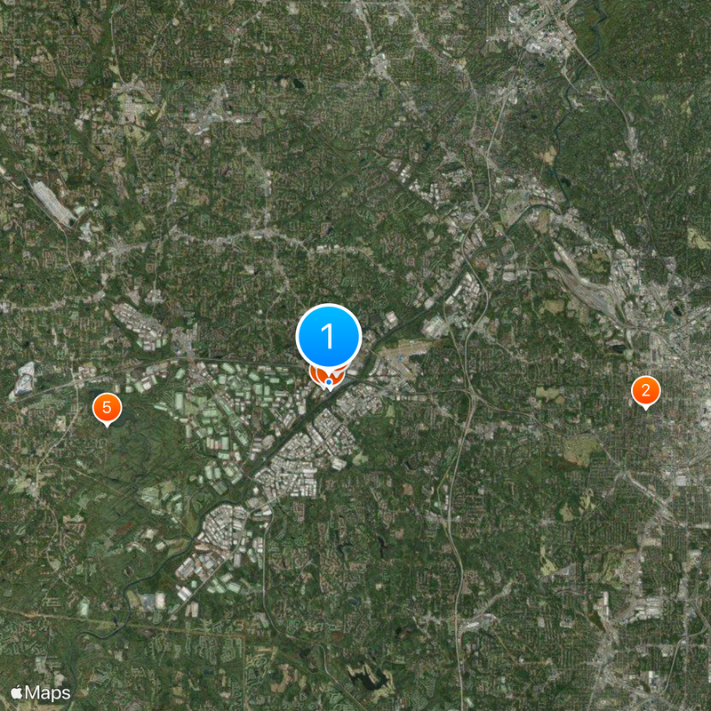 Six Flags Over Georgia Map