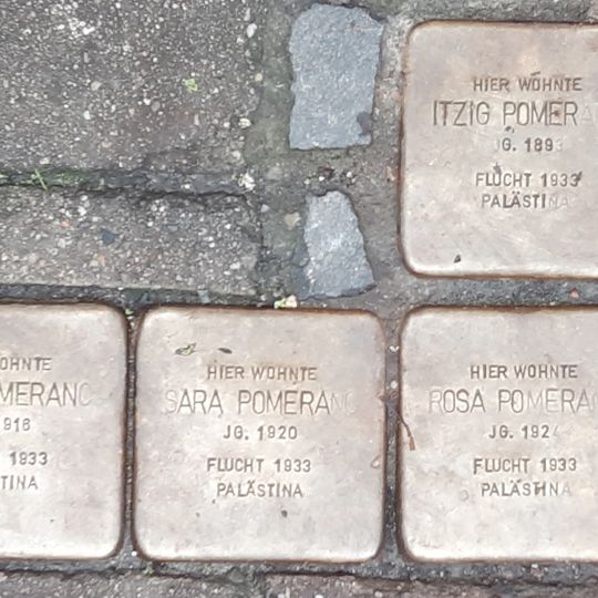 Stolperstein dedicated to Anna Pomeranc