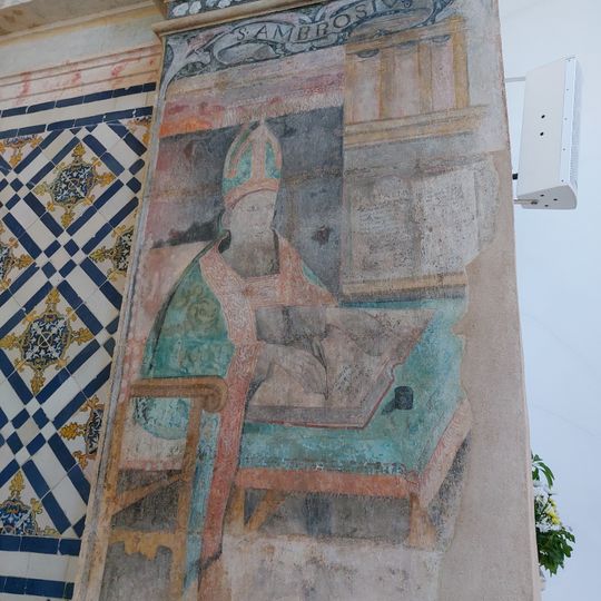 Os dois frescos de Santo Ambrósio e de Santo Agostinho na Capela de Nossa Senhora da Conceição