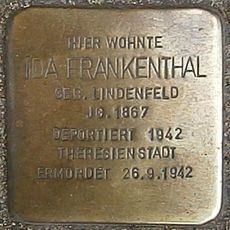 Stolperstein dedicated to Ida Frankenthal