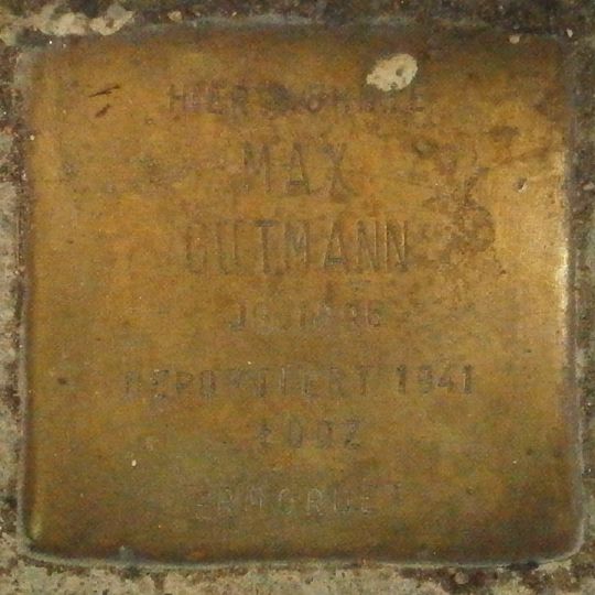Stolperstein dedicated to Max Gutmann