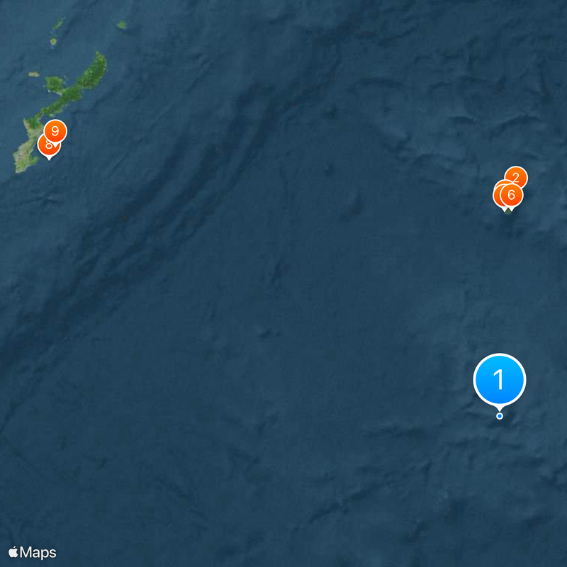 Oki Daitō Island Map