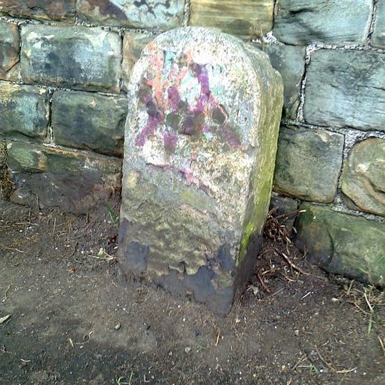 Calder And Hebble Navigation Milestone At Bridge Over Cut 200 Yards South East Of Lodge Farm