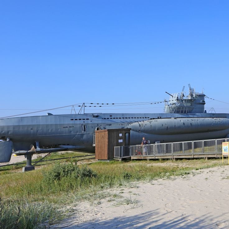 Niemiecki U-Boot U-995 przy Pomniku Marynarki Laboe