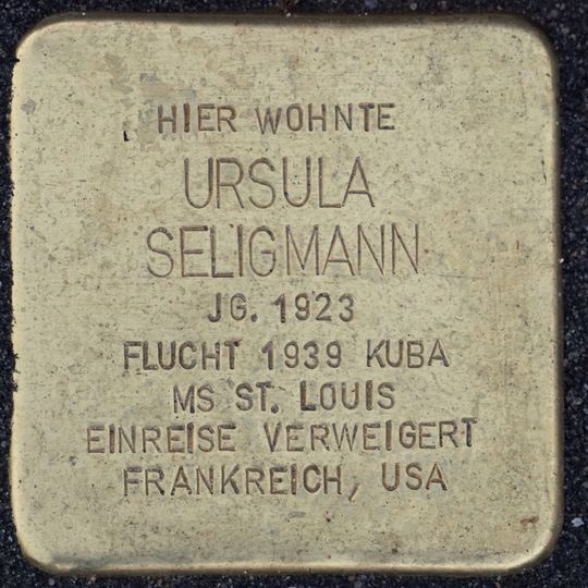 Stolperstein en memoria de Ursula Seligmann