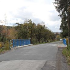 Bridge of Třebaňská street over the Bělečský potok in Zadní Třebaň