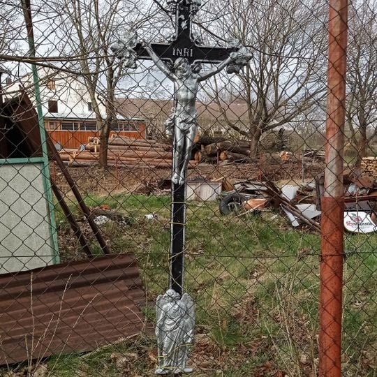 Wayside cross ruin in Svatý Jan nad Malší