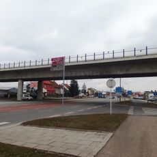 Estakáda silnice I/50 přes železnici a silnici I/55 v Kunovicích