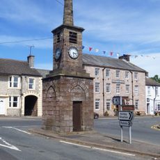 Clock Tower On Traffic Island At Junction With Market Street