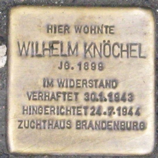 Stolperstein en memoria de Wilhelm Knöchel