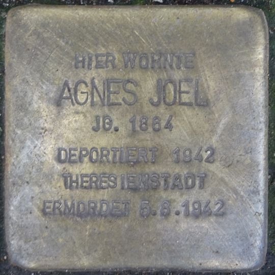 Stolperstein em memória de Agnes Joel