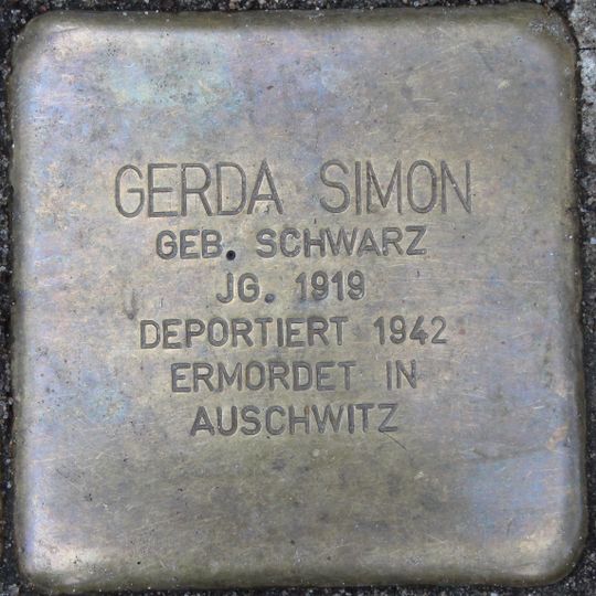 Stolperstein dedicated to Gerda Simon