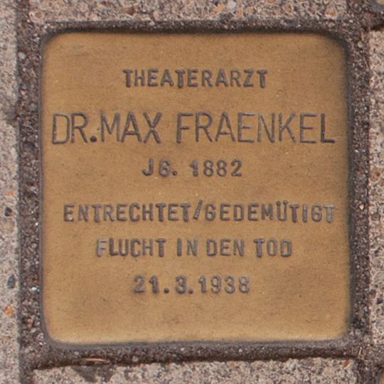 Stolperstein en memoria de Max Fraenkel