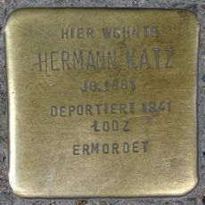 Stolperstein dedicated to Hermann Katz