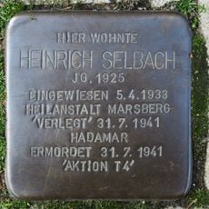 Stolperstein en memoria de Heinrich Selbach