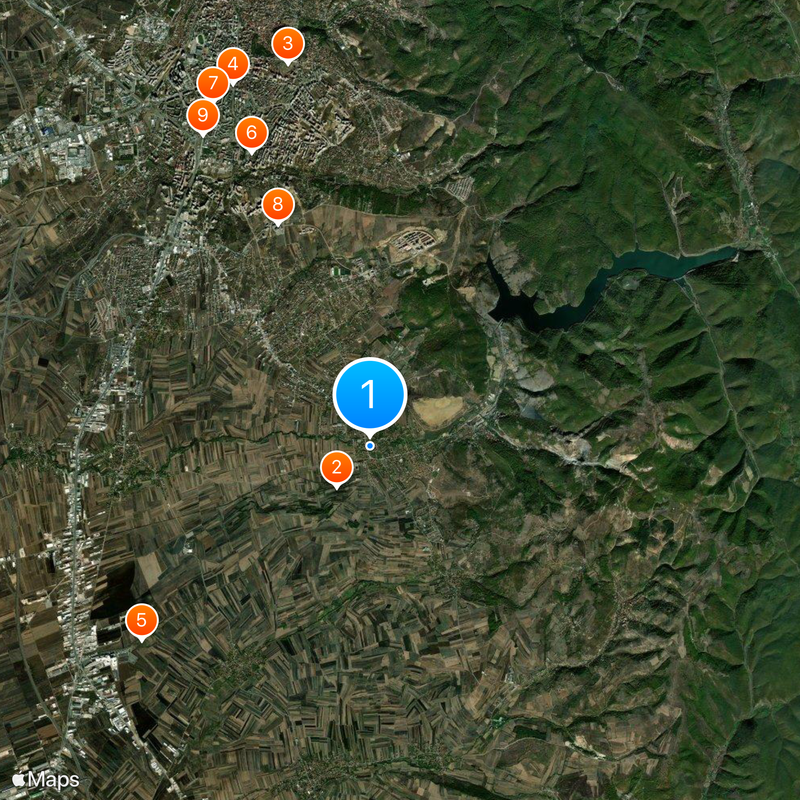 Gračanica monastery Map
