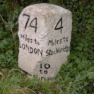 Milestone 50 Metres East Of Side Road To Kent's Wood On Horseshoe Hill