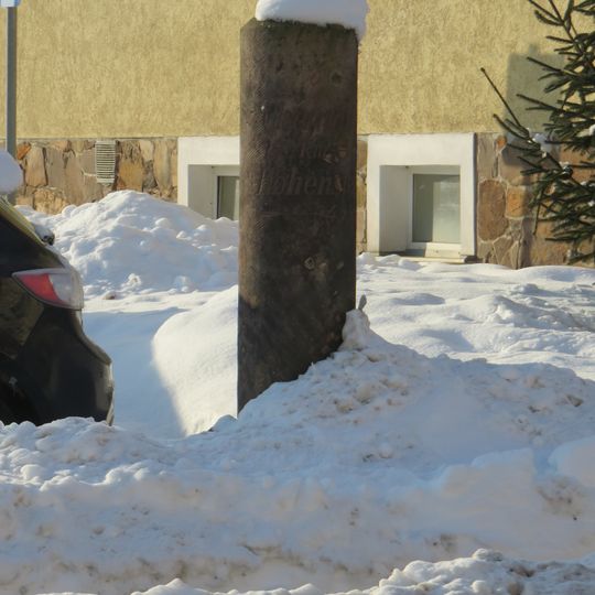 Meilensäule an Chemnitzer Straße 109. Chemnitz-Grüna.
