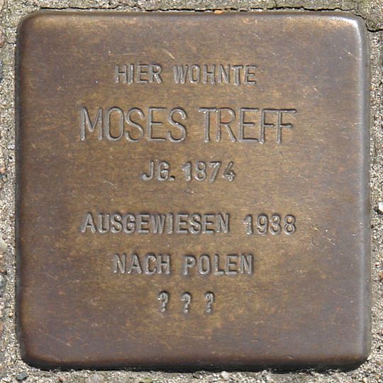 Stolperstein dedicated to Moses Treff