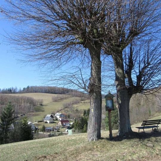 Obrázek Panny Marie u Komňátky vedle polní cesty