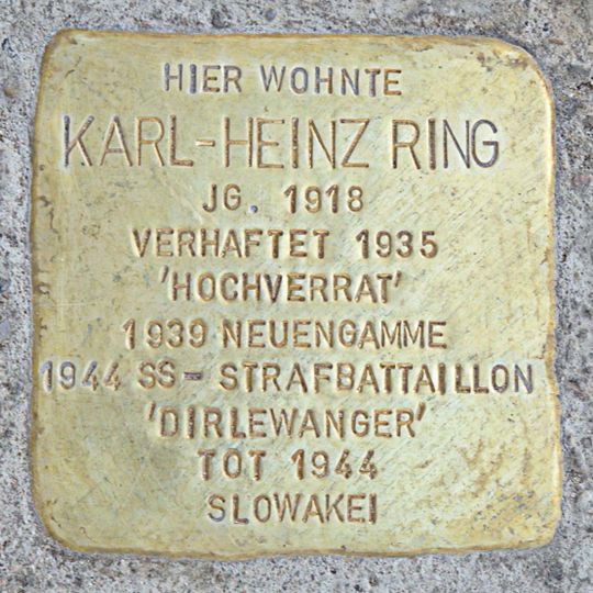 Stolperstein en memoria de Karl-Heinz Ring
