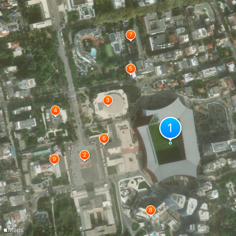 Air Albania Stadium Map