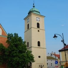 Bell tower at Saints Stanislaus and Adalbert church in Rzeszów