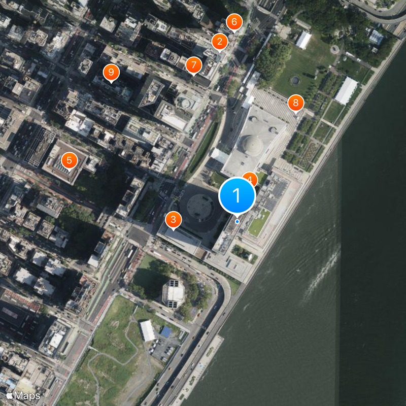 United Nations Secretariat Building Mapa