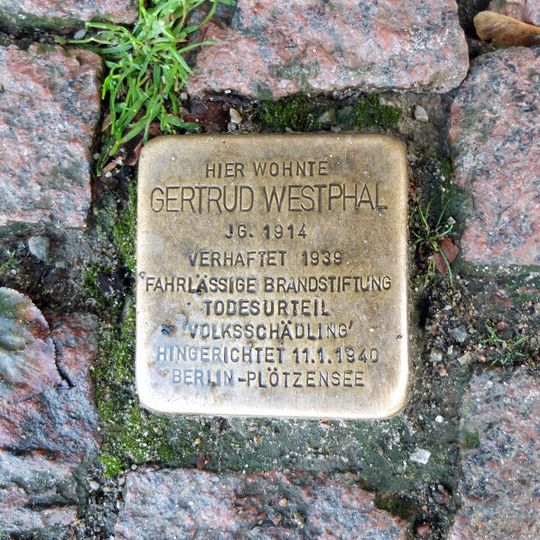 Stolperstein für Gertrud Westphal