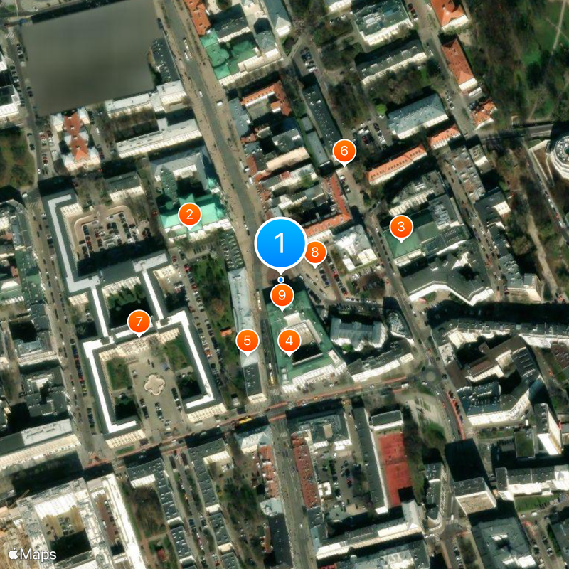 Nicolaus Copernicus Monument in Warsaw Mapa