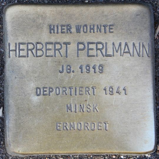 Stolperstein en memoria de Herbert Perlmann