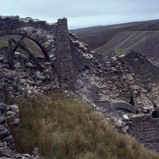 Lead mines, ore works and smeltmills at Old Gang on Reeth High Moor