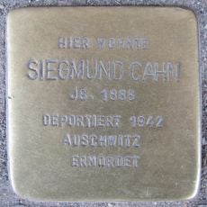 Stolperstein en memoria de Siegmund Cahn