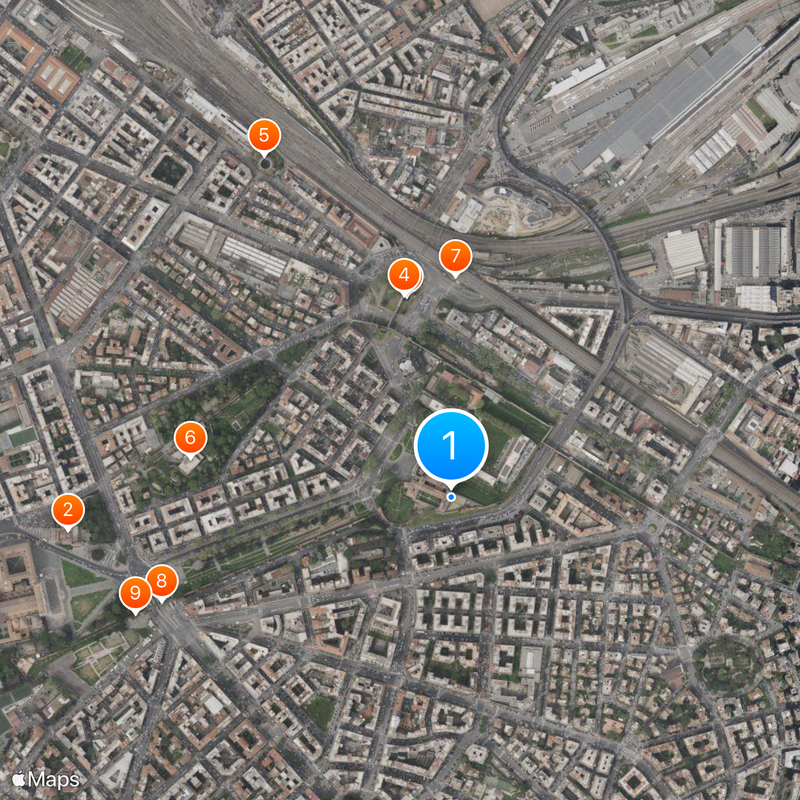 Basilica of the Holy Cross in Jerusalem Map