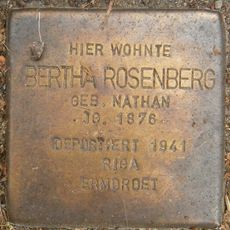 Stolperstein dedicated to Bertha Rosenberg
