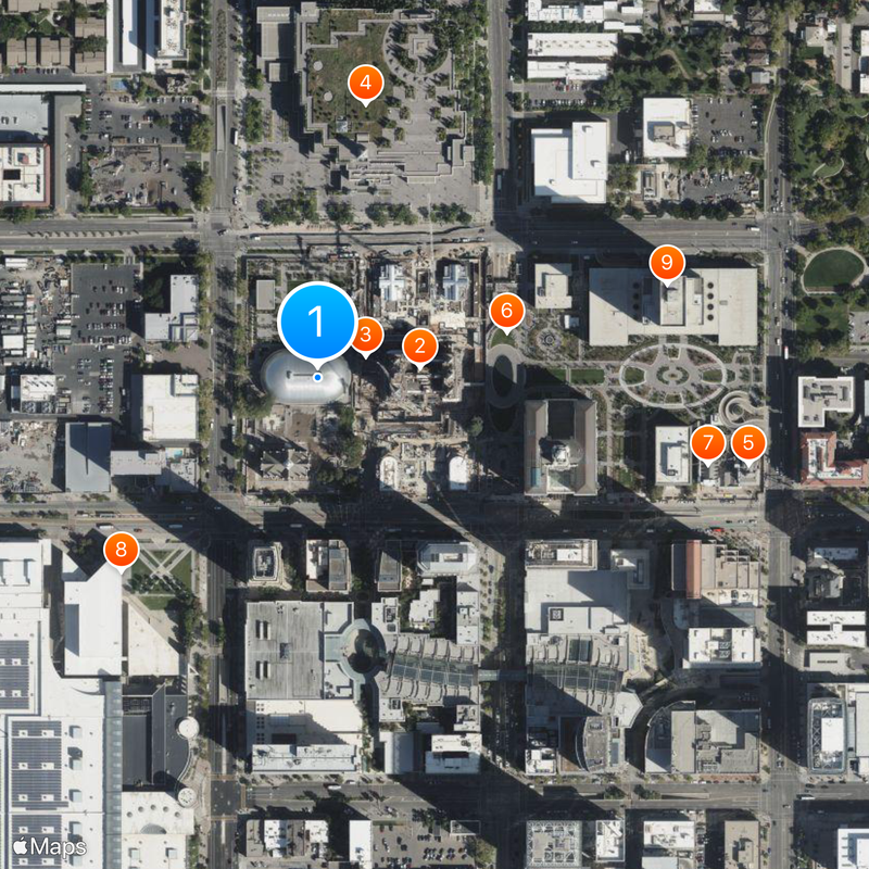 Orgue du Tabernacle mormon Carte