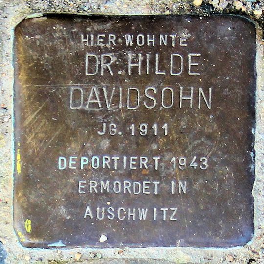 Stolperstein en memoria de Dr. Hilde Davidsohn