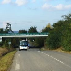 Bridge of D8 highway over road III/10151 in Všestudy