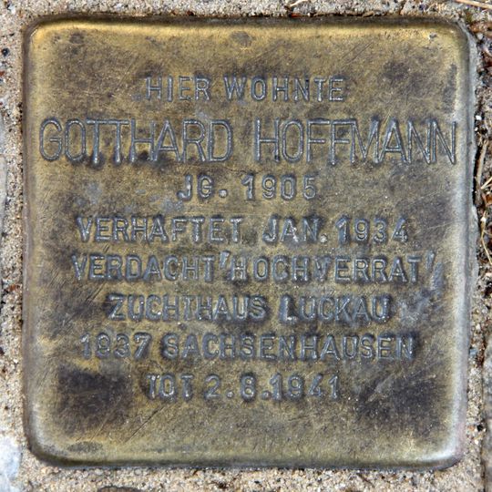 Stolperstein en memoria de Gotthard Hoffmann