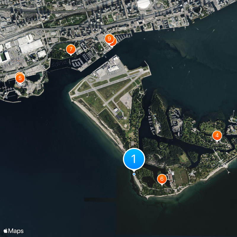 Hanlan's Point Beach Map