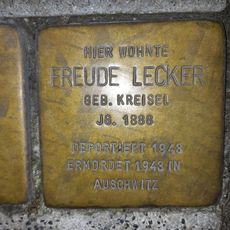 Stolperstein dedicated to Freude (Frida) Lecker