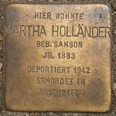 Stolperstein dedicated to Martha Holländer