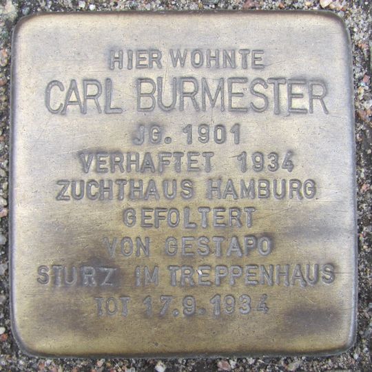 Stolperstein für Carl Burmester
