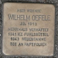 Stolperstein dedicated to Wilhelm Oefele