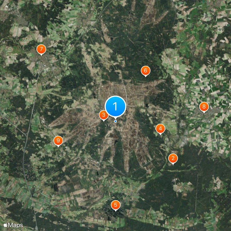 Bergen-Hohne Training Area Map