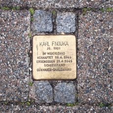 Stolperstein dedicated to Karl Fnouka