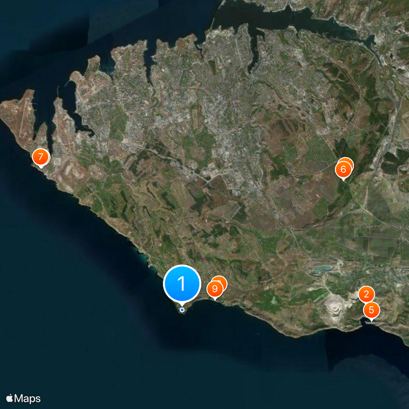 Cape Fiolent Map